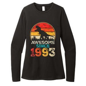 30th Birthday Dinosaur 30 Year Old Awesome Since 1993 Gift Womens CVC Long Sleeve Shirt