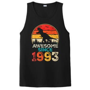 30th Birthday Dinosaur 30 Year Old Awesome Since 1993 Gift PosiCharge Competitor Tank