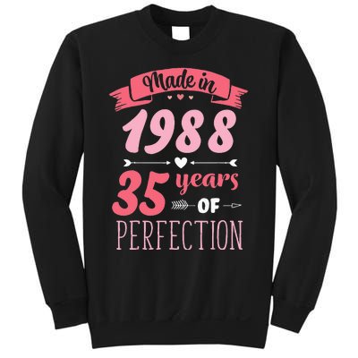 35 Birthday Decorations Women Female 35th BDay 1988 Birthday Sweatshirt