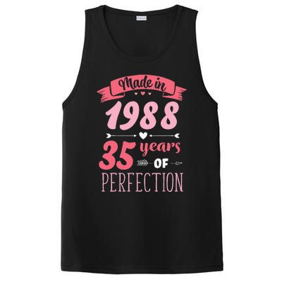 35 Birthday Decorations Women Female 35th BDay 1988 Birthday PosiCharge Competitor Tank