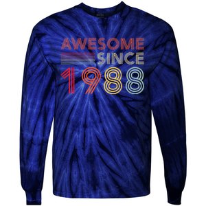 35 Birthday Decorations  Wo 1988 BDay 35th Birthday Tie-Dye Long Sleeve Shirt