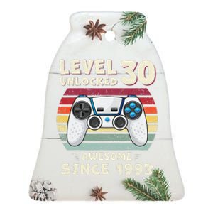 30 Birthday Decorations Gamer Video 1993 30th Birthday Ceramic Bell Ornament