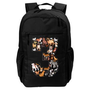 3rd Birthday Dog Lovers 3 Year Old Party Daily Commute Backpack