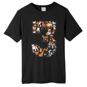 3rd Birthday Dog Lovers 3 Year Old Party Tall Fusion ChromaSoft Performance T-Shirt