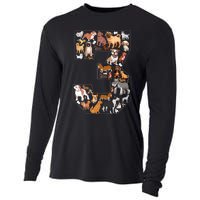 3rd Birthday Dog Lovers 3 Year Old Party Cooling Performance Long Sleeve Crew