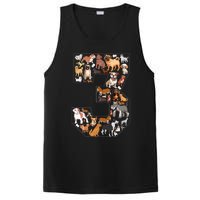 3rd Birthday Dog Lovers 3 Year Old Party PosiCharge Competitor Tank