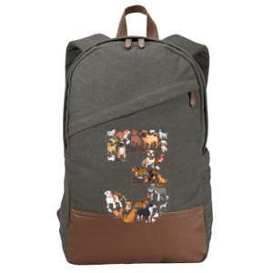 3rd Birthday Dog Lovers 3 Year Old Party Cotton Canvas Backpack