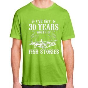 30th Birthday Fisherman Funny Bass Fishing Gift Idea Adult ChromaSoft Performance T-Shirt