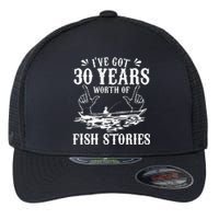 30th Birthday Fisherman Funny Bass Fishing Gift Idea Flexfit Unipanel Trucker Cap