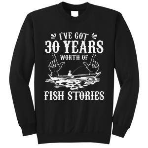 30th Birthday Fisherman Funny Bass Fishing Gift Idea Sweatshirt