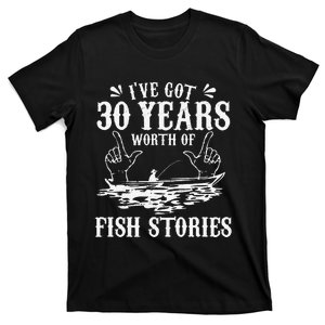 30th Birthday Fisherman Funny Bass Fishing Gift Idea T-Shirt