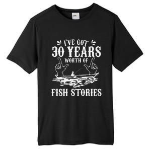 30th Birthday Fisherman Funny Bass Fishing Gift Idea Tall Fusion ChromaSoft Performance T-Shirt