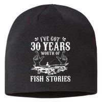 30th Birthday Fisherman Funny Bass Fishing Gift Idea Sustainable Beanie