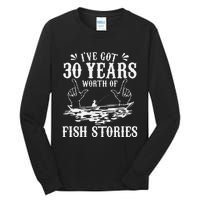 30th Birthday Fisherman Funny Bass Fishing Gift Idea Tall Long Sleeve T-Shirt