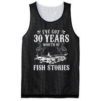 30th Birthday Fisherman Funny Bass Fishing Gift Idea Mesh Reversible Basketball Jersey Tank