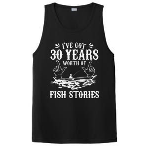 30th Birthday Fisherman Funny Bass Fishing Gift Idea PosiCharge Competitor Tank