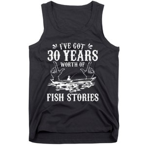 30th Birthday Fisherman Funny Bass Fishing Gift Idea Tank Top