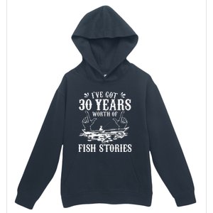 30th Birthday Fisherman Funny Bass Fishing Gift Idea Urban Pullover Hoodie