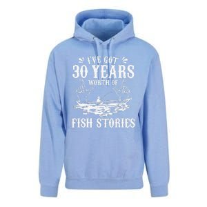 30th Birthday Fisherman Funny Bass Fishing Gift Idea Unisex Surf Hoodie