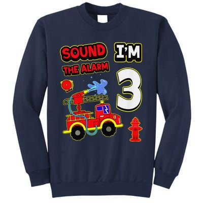 3rd Birthday Fire Truck 3 Year Old Firefighter Sweatshirt