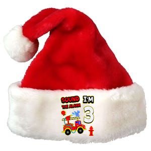 3rd Birthday Fire Truck 3 Year Old Firefighter Premium Christmas Santa Hat