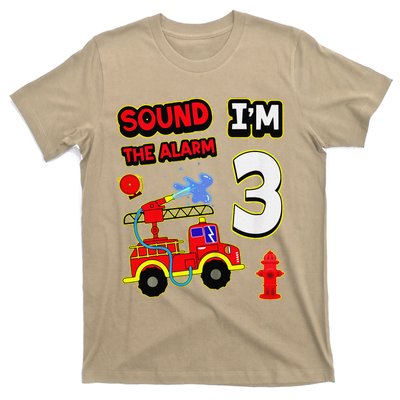 3rd Birthday Fire Truck 3 Year Old Firefighter T-Shirt