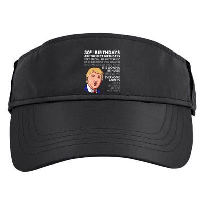 30th Birthday Funny Trump Quote Adult Drive Performance Visor