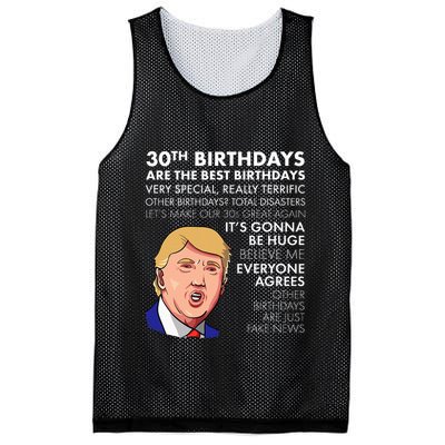 30th Birthday Funny Trump Quote Mesh Reversible Basketball Jersey Tank