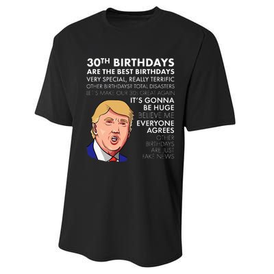 30th Birthday Funny Trump Quote Performance Sprint T-Shirt