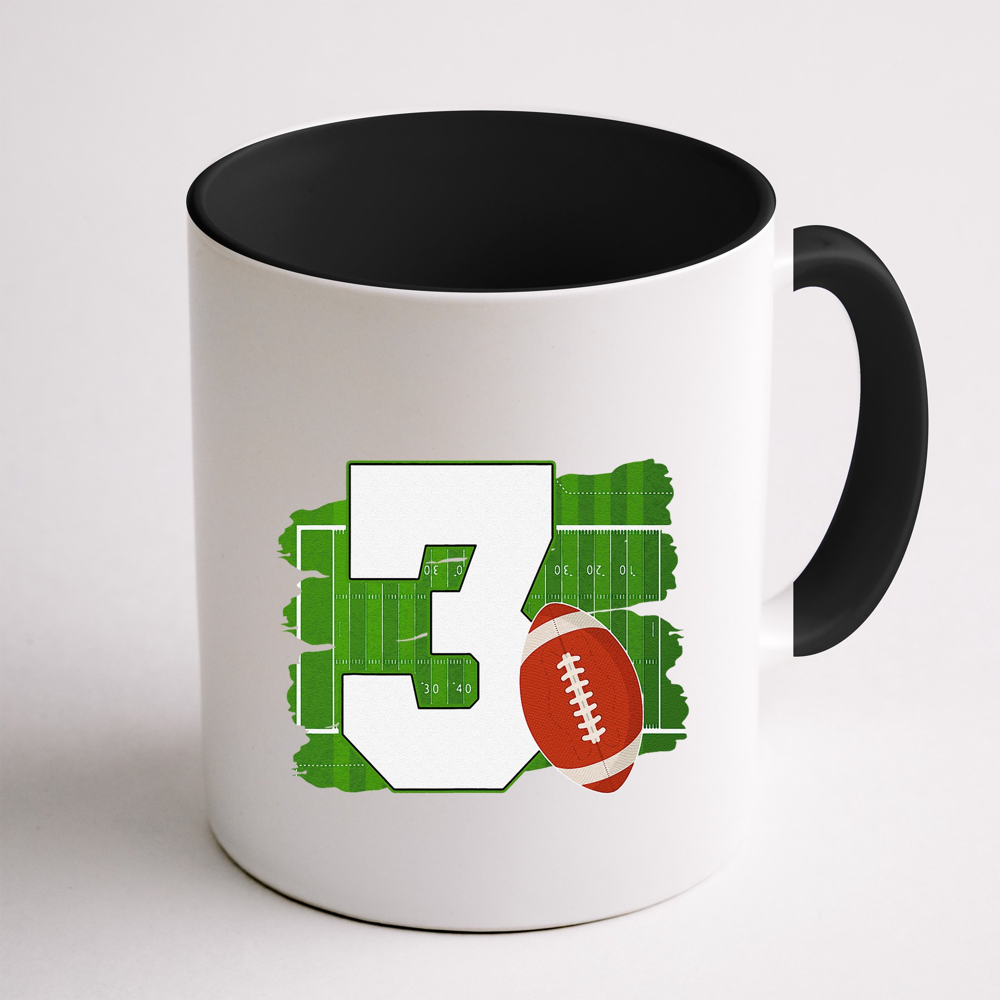 3rd Birthday Football Theme 3 Year Old Football Lover Gift Mug