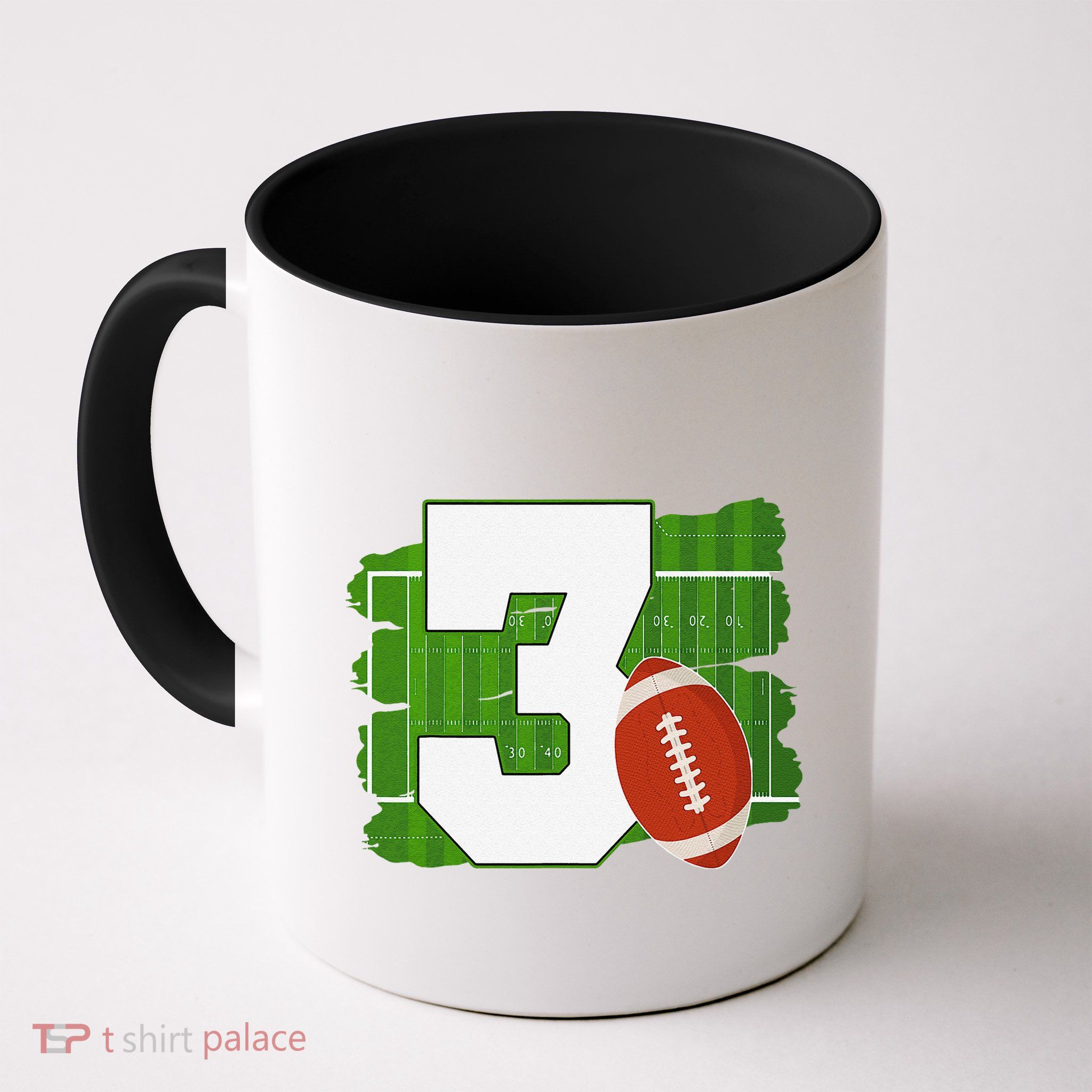 3rd Birthday Football Theme 3 Year Old Football Lover Gift Mug
