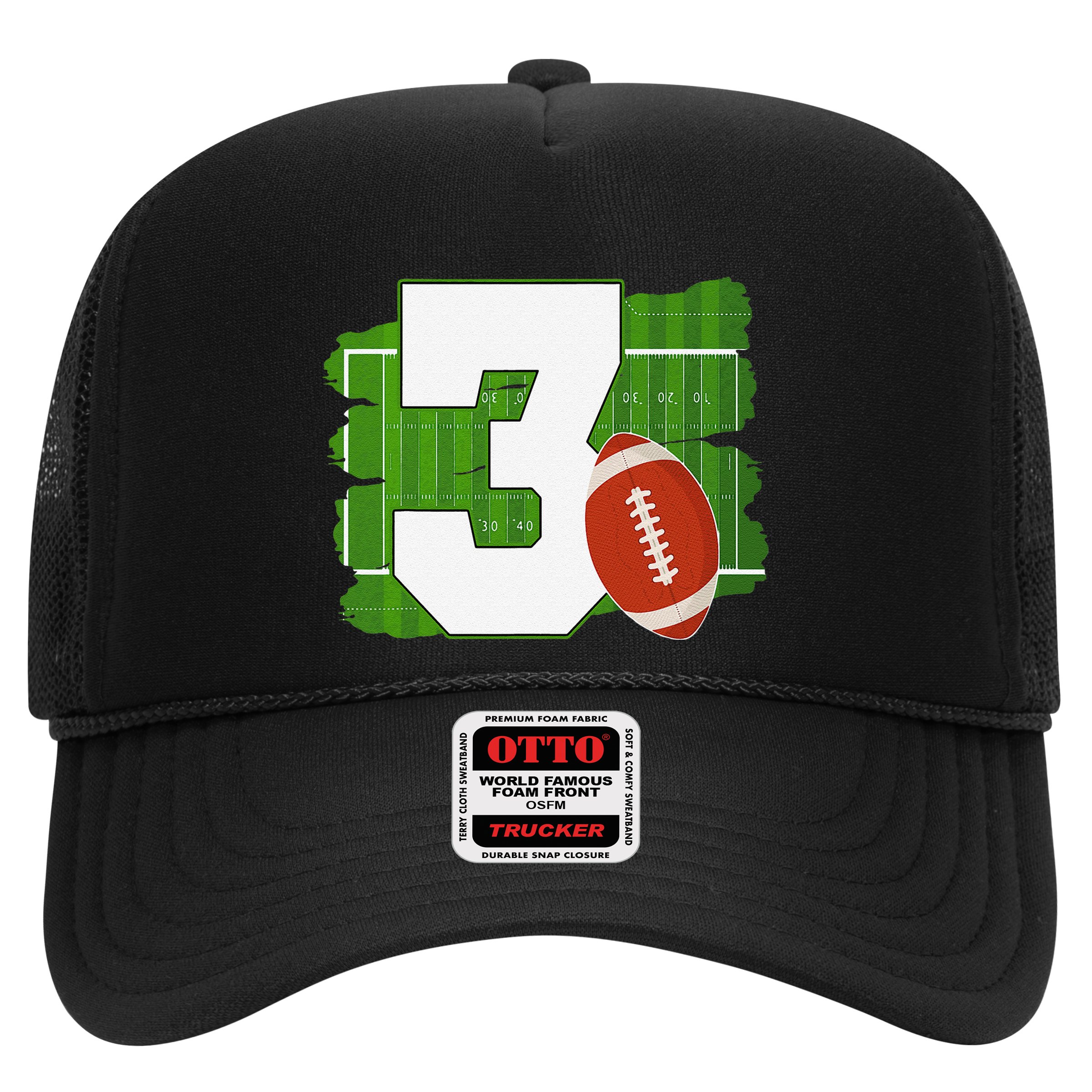 3rd Birthday Football Theme 3 Year Old Football Lover Gift Hat