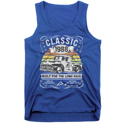 35th Birthday Gift Pickup Truck Born 1988 Cool Gift Tank Top