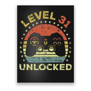 31st Birthday Gaming Level 31 Unlocked Poster