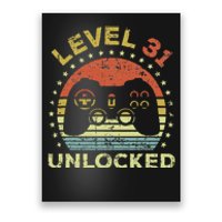 31st Birthday Gaming Level 31 Unlocked Poster