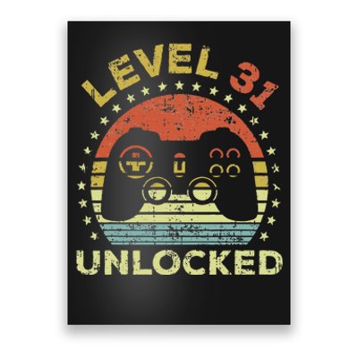 31st Birthday Gaming Level 31 Unlocked Poster