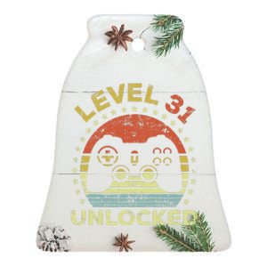 31st Birthday Gaming Level 31 Unlocked Ceramic Bell Ornament