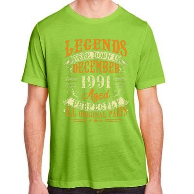 31th Birthday Gift 31 Years Old Legends Born December 1991 Adult ChromaSoft Performance T-Shirt