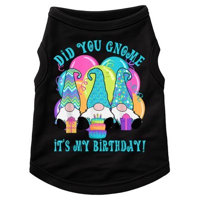 3 Birthday Gnomes Did You Gnome It's My Birthday Balloons Doggie Tank
