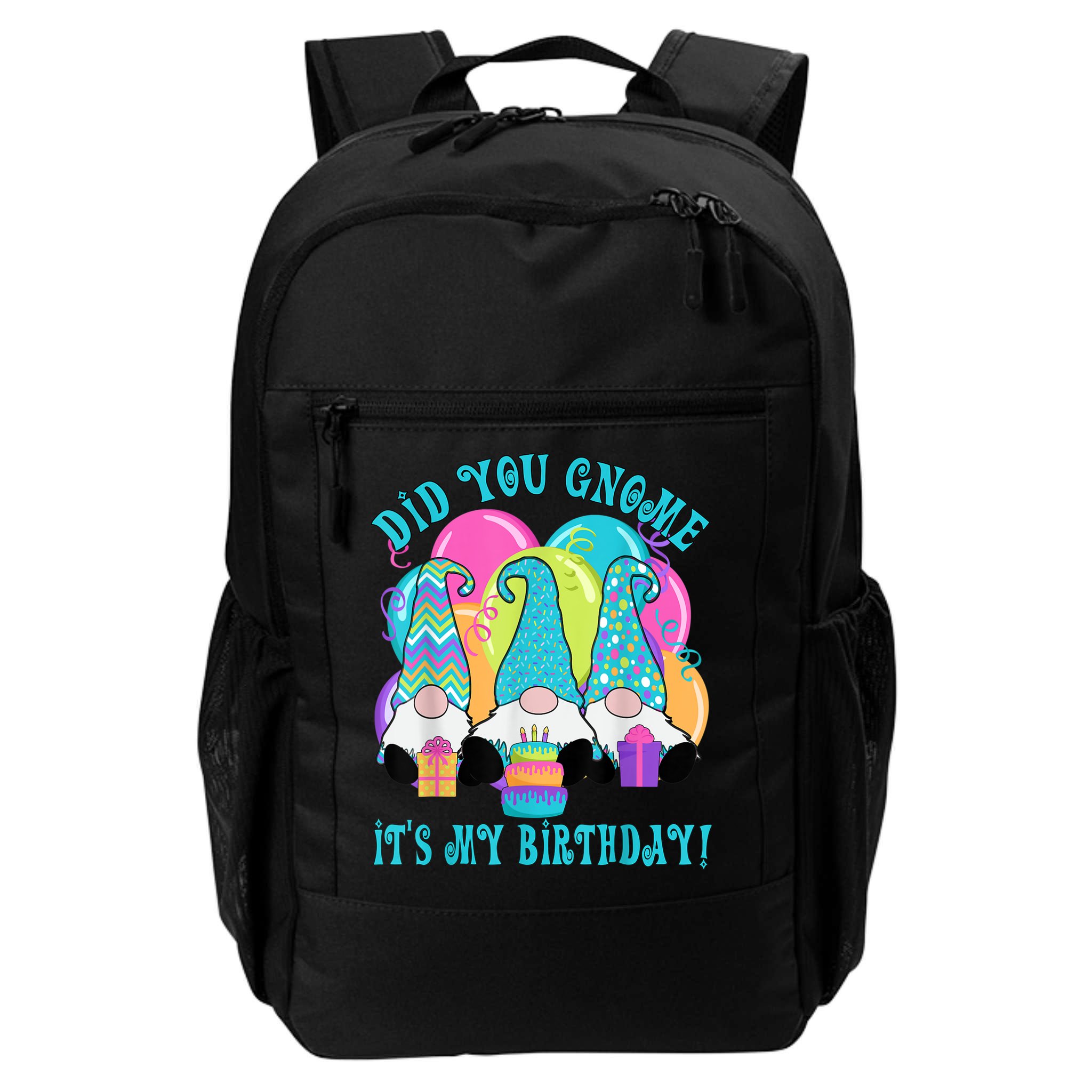 3 Birthday Gnomes Did You Gnome It's My Birthday Balloons Backpack