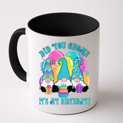 3 Birthday Gnomes Did You Gnome It's My Birthday Balloons Mug