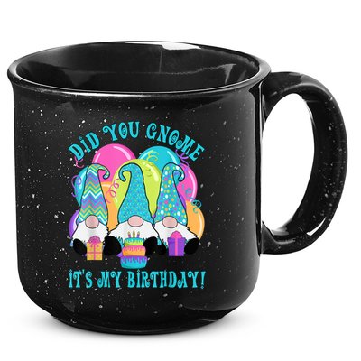 3 Birthday Gnomes Did You Gnome It's My Birthday Balloons 15oz Campfire Ceramic Mug