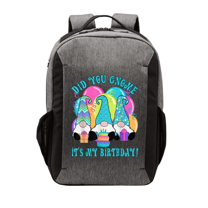 3 Birthday Gnomes Did You Gnome It's My Birthday Balloons Vector Backpack