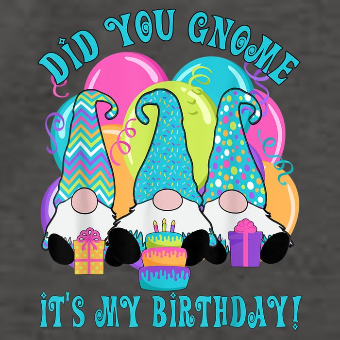 3 Birthday Gnomes Did You Gnome It's My Birthday Balloons Vector Backpack