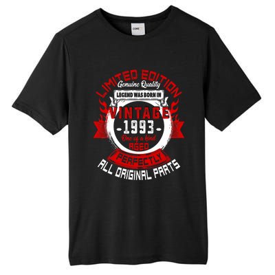 30th Birthday Gift Vintage Legends Born In 1993 30 Years Old Tall Fusion ChromaSoft Performance T-Shirt