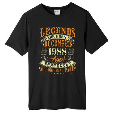 34th Birthday Gift 34 Years Old Legends Born December 1988 Tall Fusion ChromaSoft Performance T-Shirt