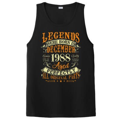 34th Birthday Gift 34 Years Old Legends Born December 1988 PosiCharge Competitor Tank