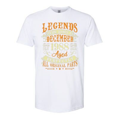 34th Birthday Gift 34 Years Old Legends Born December 1988 Softstyle CVC T-Shirt