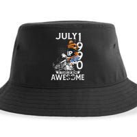 33rd Birthday Gifts Vintage July 1990 33 Years Old Sustainable Bucket Hat