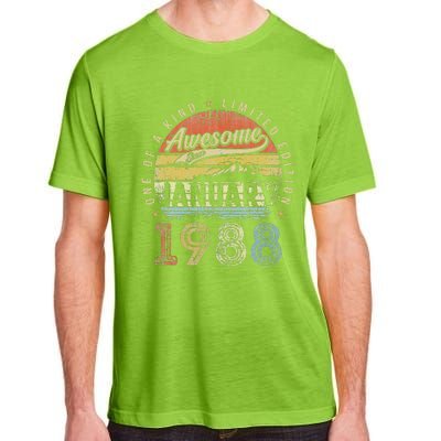 35th Birthday Gift Awesome Since January 1988 35 Year Old Adult ChromaSoft Performance T-Shirt